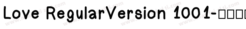 Love RegularVersion 1001字体转换